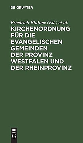 Kirchenordnung für die evangelischen Gemeinden d – Vom 5. März 1835