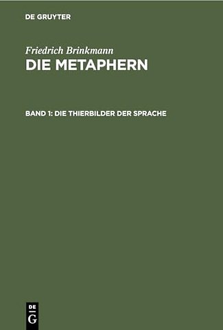 Die Thierbilder Der Sprache