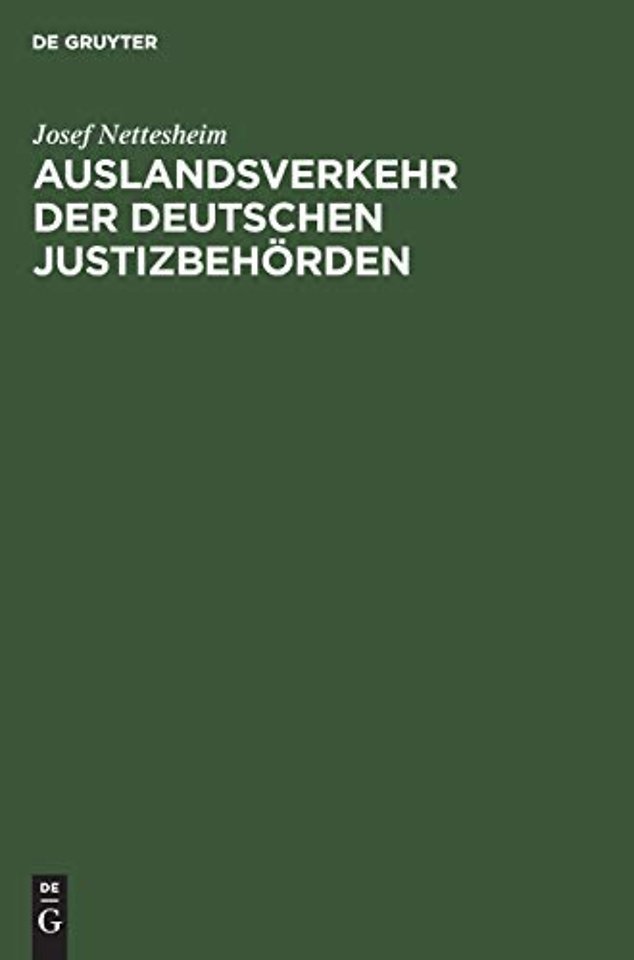 Auslandsverkehr Der Deutschen Justizbehorden