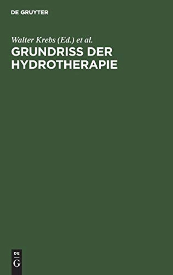 Grundriss Der Hydrotherapie