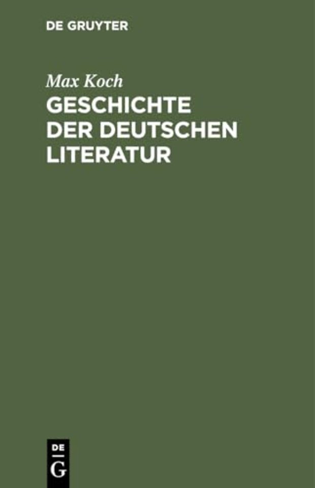 Geschichte der deutschen Literatur