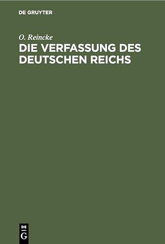 Die Verfassung Des Deutschen Reichs