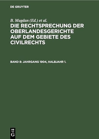 Jahrgang 1904, Halbjahr 1.