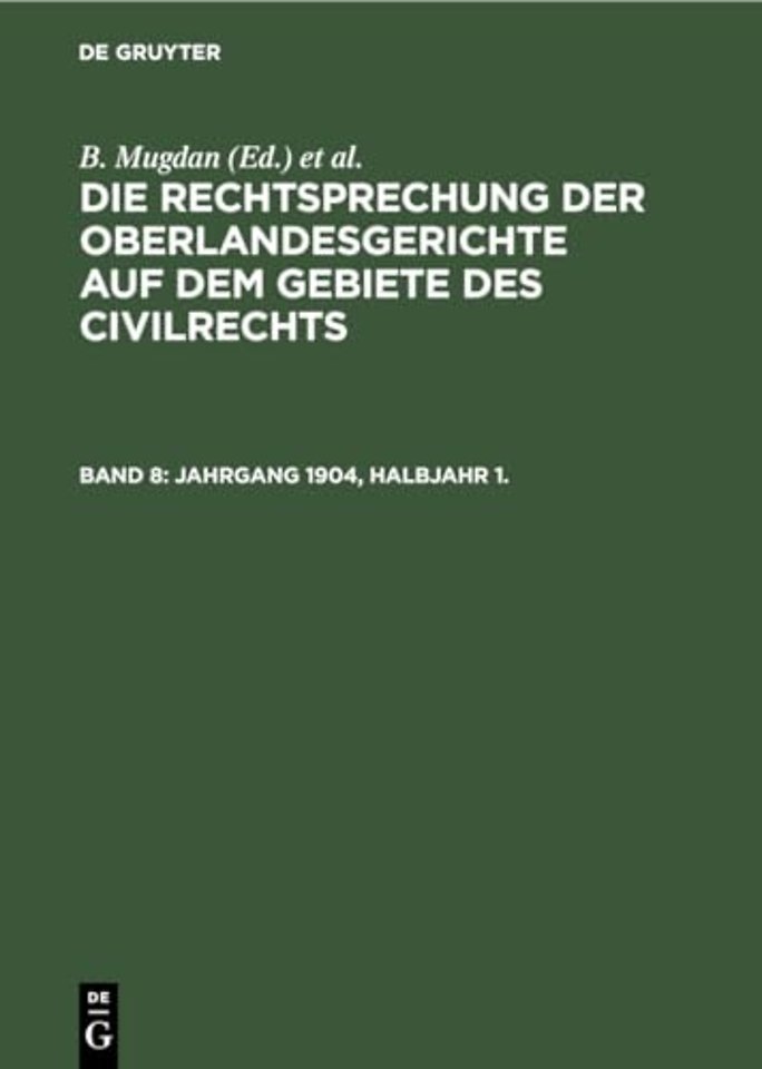 Jahrgang 1904, Halbjahr 1.