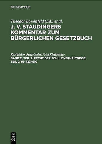 Recht der Schuldverhältnisse. Teil 2: §§ 433–610