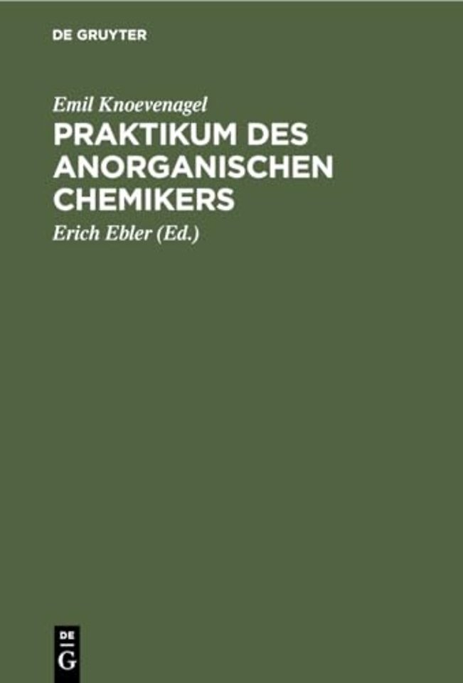 Praktikum Des Anorganischen Chemikers