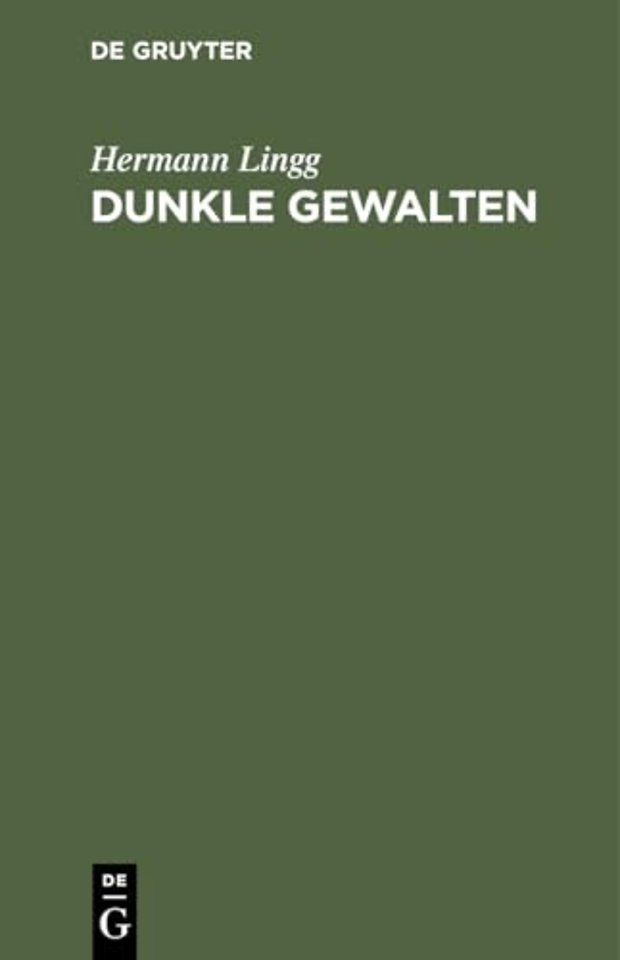 Dunkle Gewalten – Epische Dichtungen