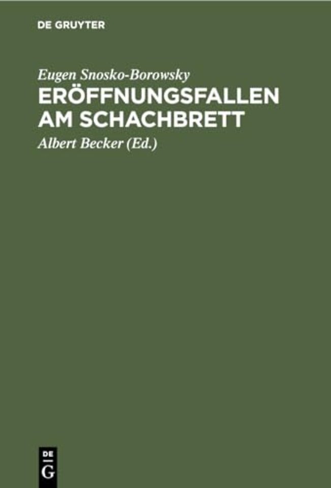 Eroffnungsfallen Am Schachbrett