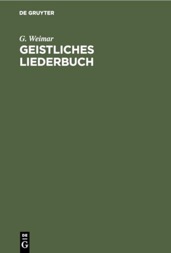 Geistliches Liederbuch