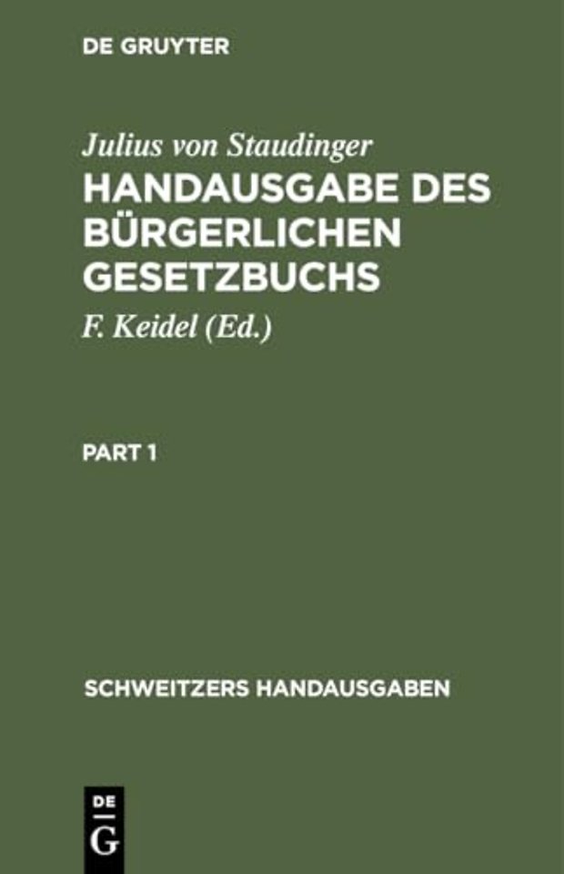 Handausgabe Des Burgerlichen Gesetzbuchs