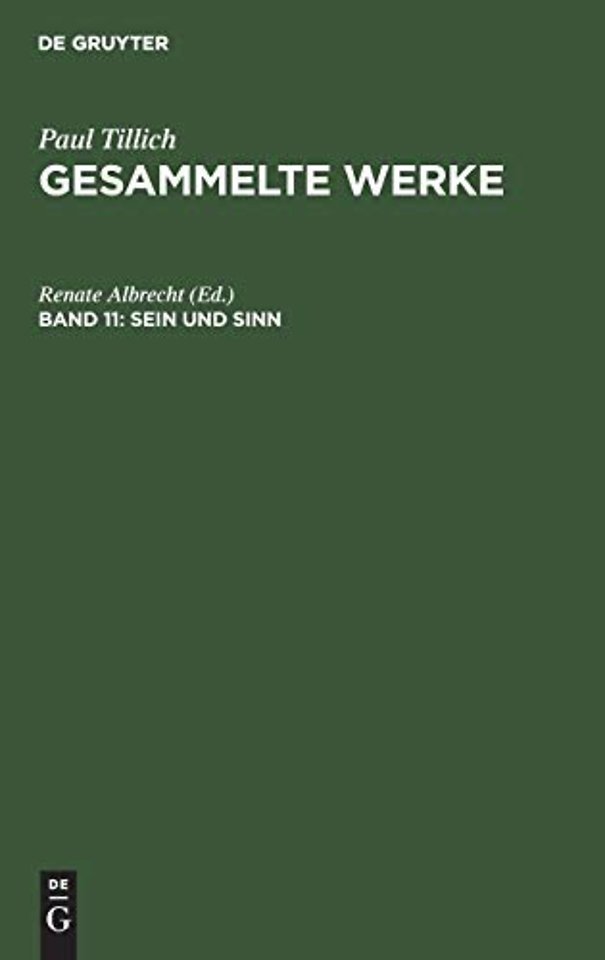 Sein und Sinn – Zwei Schriften zur Ontologie