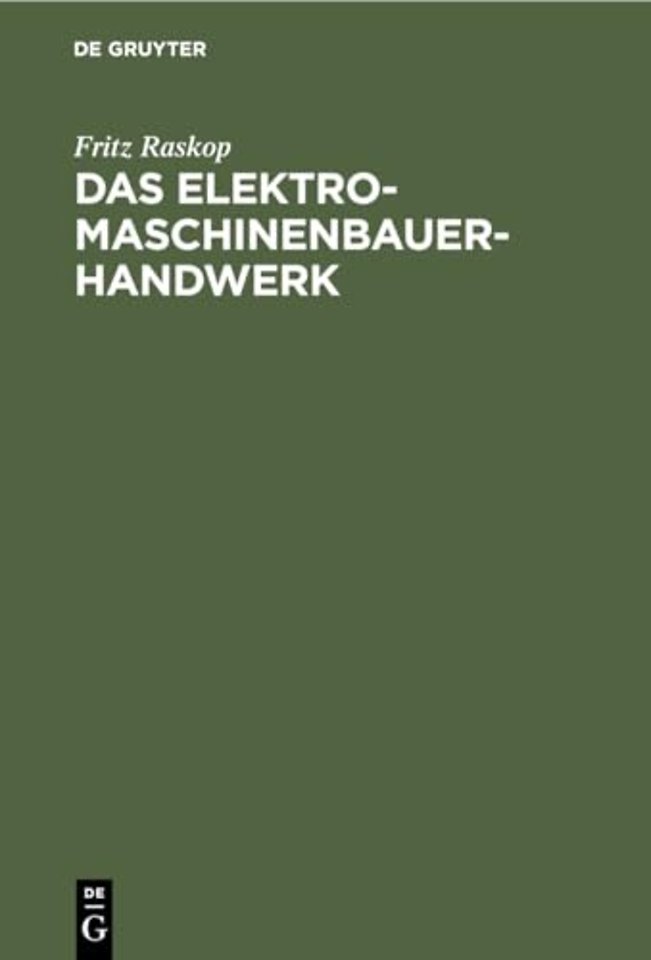 Das Elektromaschinenbauer-Handwerk