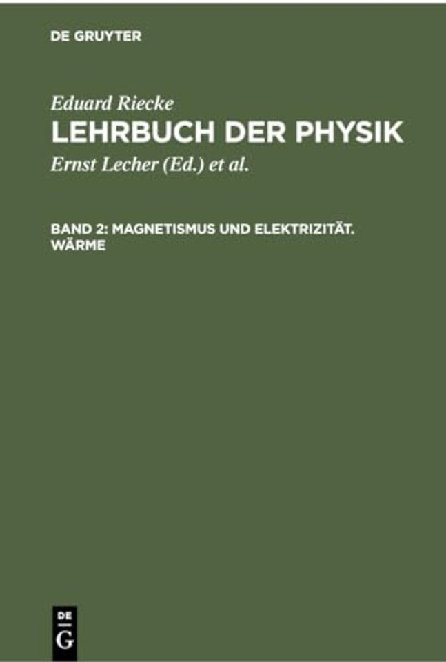 Magnetismus und Elektrizität. Wärme
