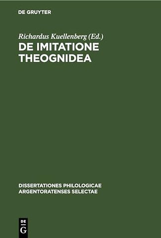 De Imitatione Theognidea – Ad summos in philosophia honores