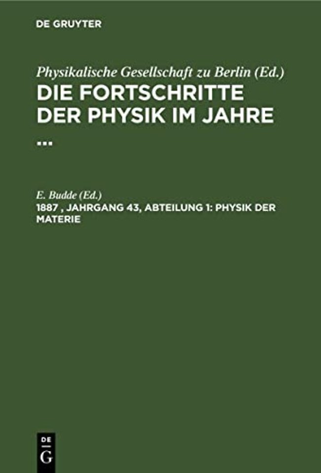 Physik der Materie