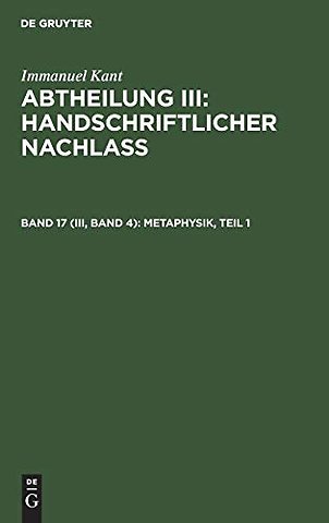Metaphysik, Teil 1