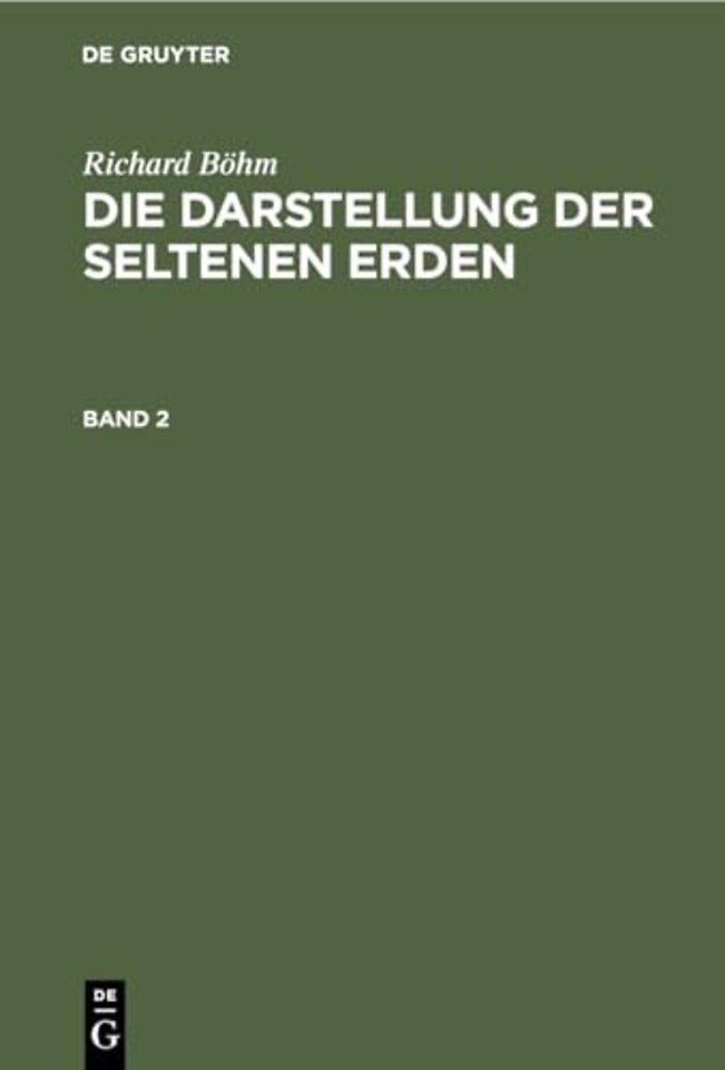 Die Darstellung der seltenen Erden Die Darstellung der seltenen Erden
