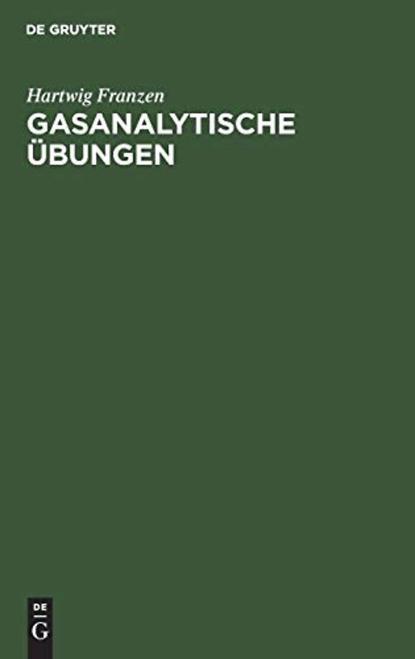 Gasanalytische Ubungen
