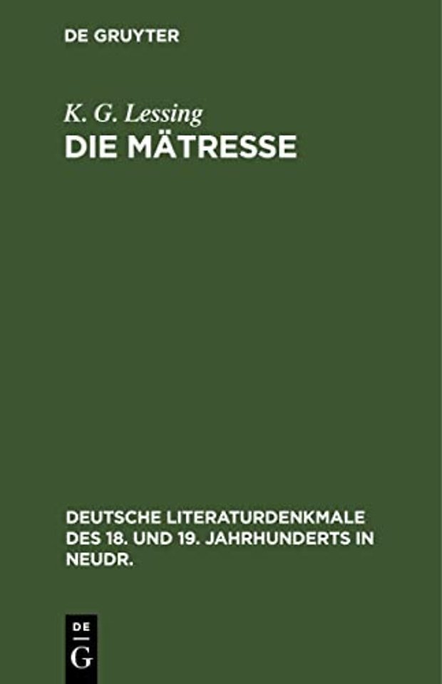 Die Mätresse – Lustspiel
