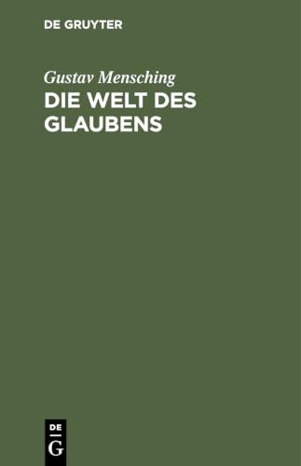 Die Welt Des Glaubens
