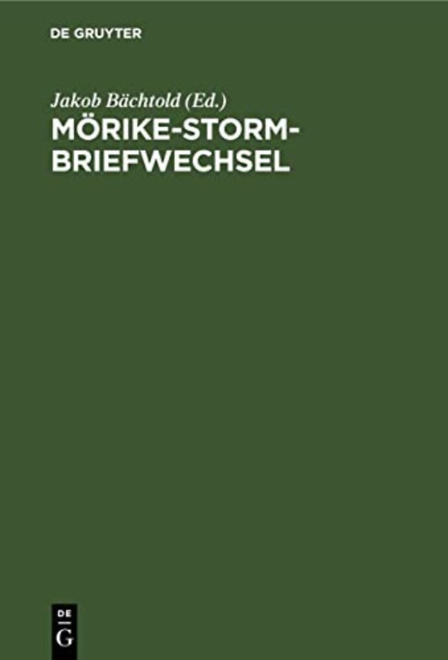 Morike-Storm-Briefwechsel