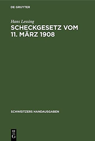 Scheckgesetz vom 11. März 1908