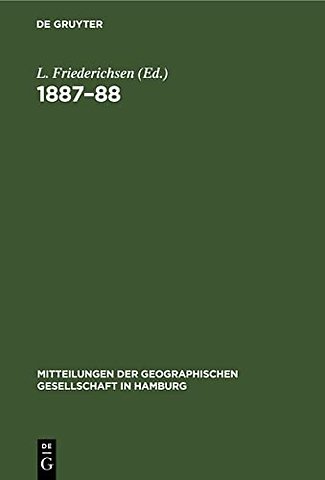 Mitteilungen der Geographischen Gesellschaft in Hamburg 1887–88