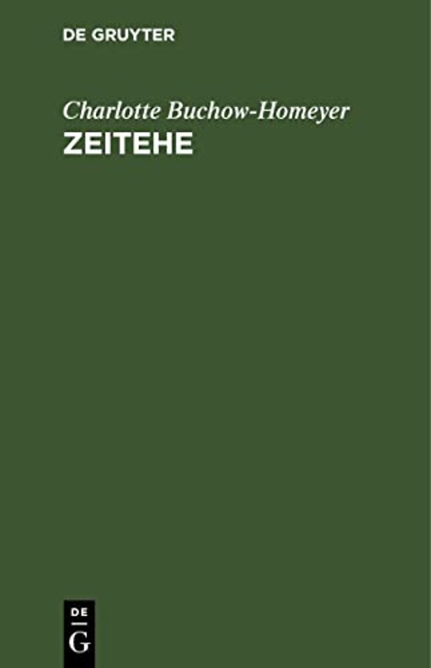 Zeitehe – Ein Vorschlag