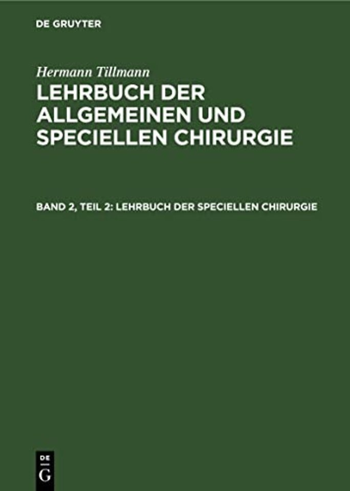 Lehrbuch Der Speciellen Chirurgie