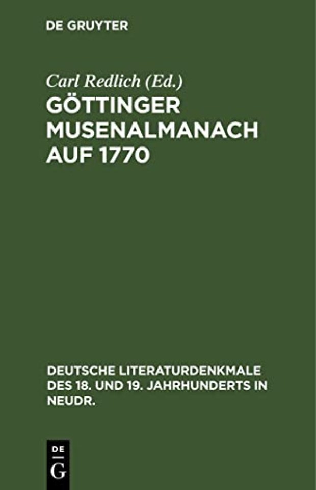 Göttinger Musenalmanach auf 1770