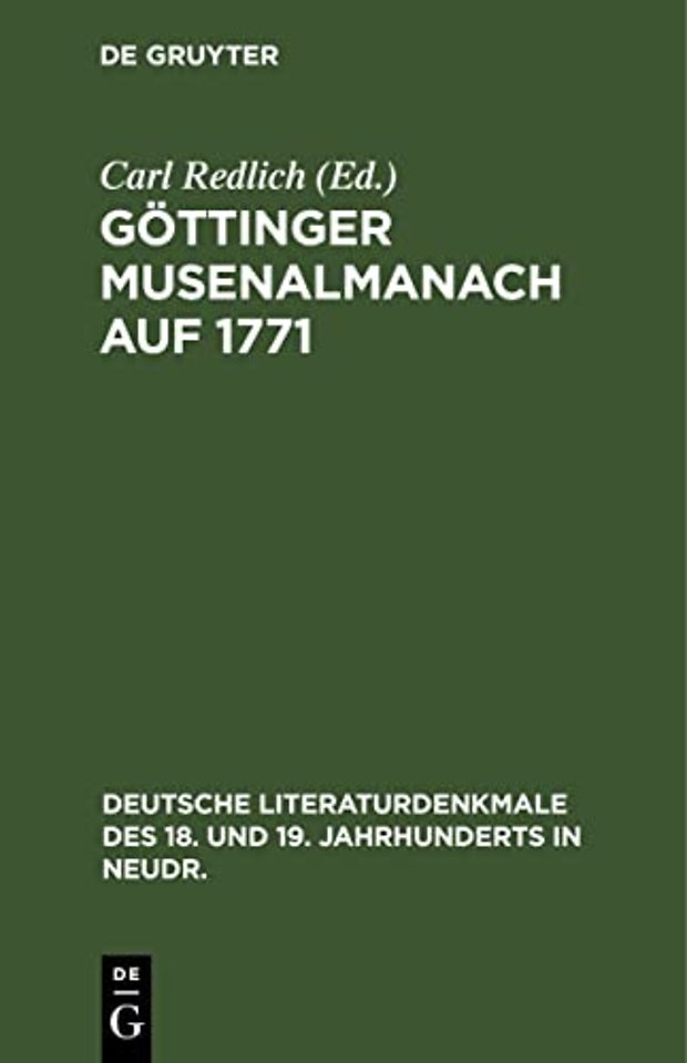 Göttinger Musenalmanach auf 1771