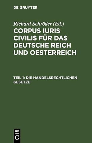 Die handelsrechtlichen Gesetze
