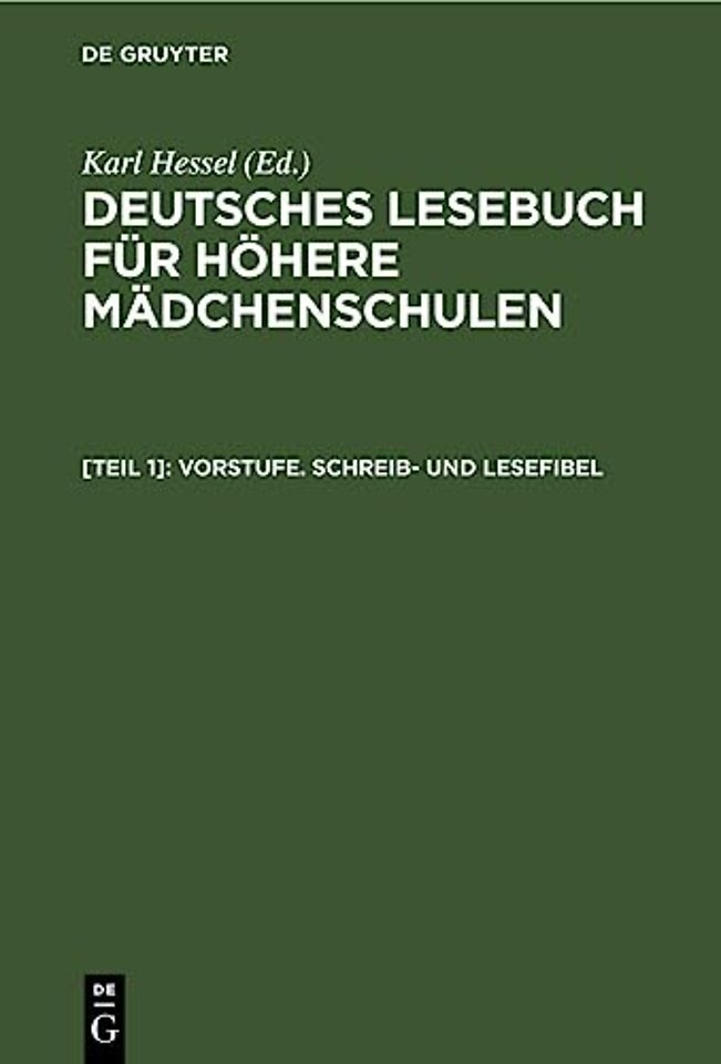 Vorstufe. Schreib- Und Lesefibel