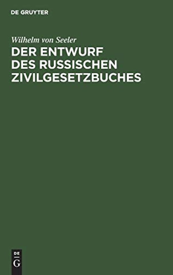 Der Entwurf des Russischen Zivilgesetzbuches