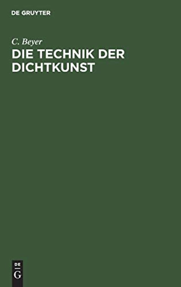 Die Technik Der Dichtkunst