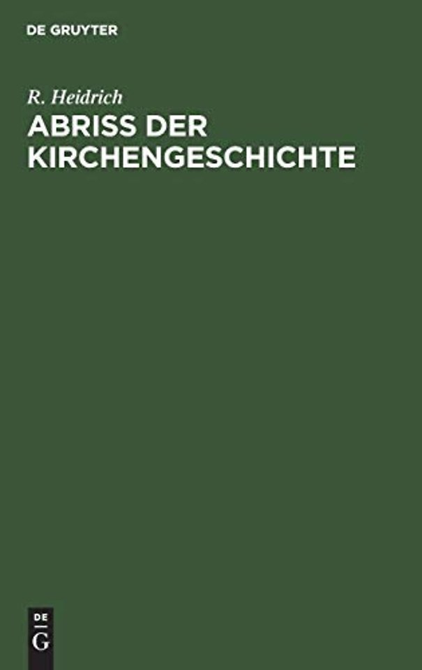 Abriβ der Kirchengeschichte
