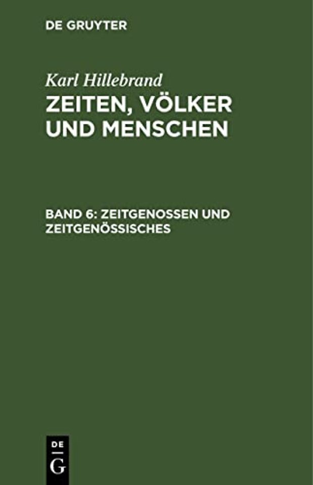 Zeitgenossen Und Zeitgenossisches