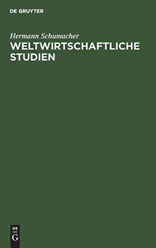 Weltwirtschaftliche Studien
