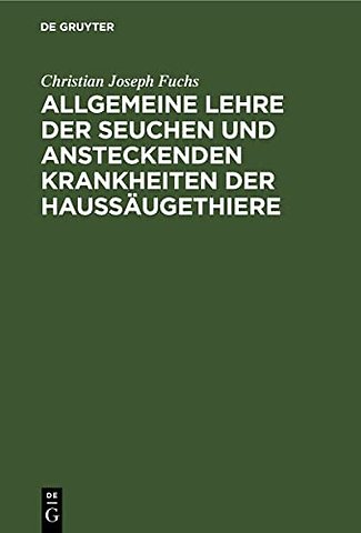Allgemeine Lehre der Seuchen und ansteckenden Kr – Vorlesungen