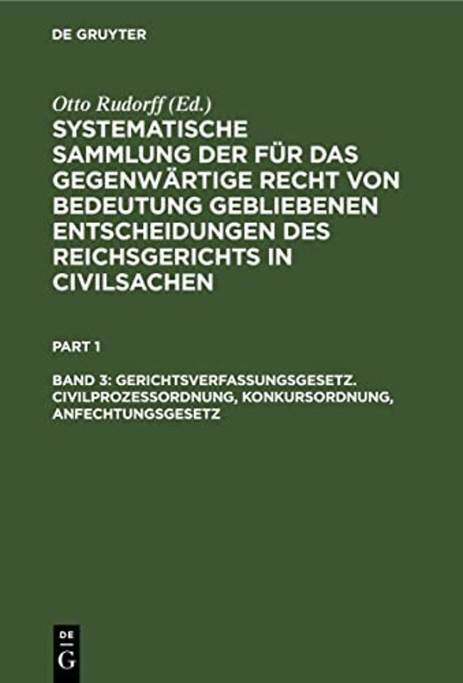 Gerichtsverfassungsgesetz. Civilprozeβordnung, K – 1879 bis 1906