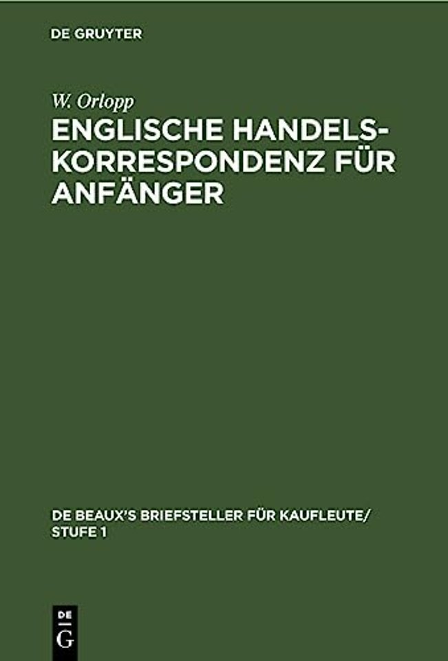 Englische Handelskorrespondenz Fur Anfanger