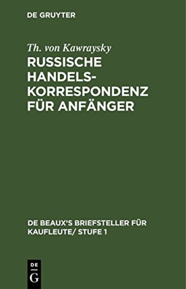 Russische Handelskorrespondenz für Anfänger