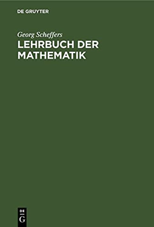 Lehrbuch Der Mathematik