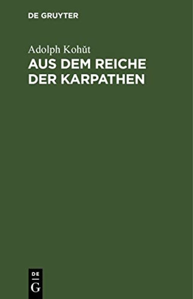 Aus Dem Reiche Der Karpathen