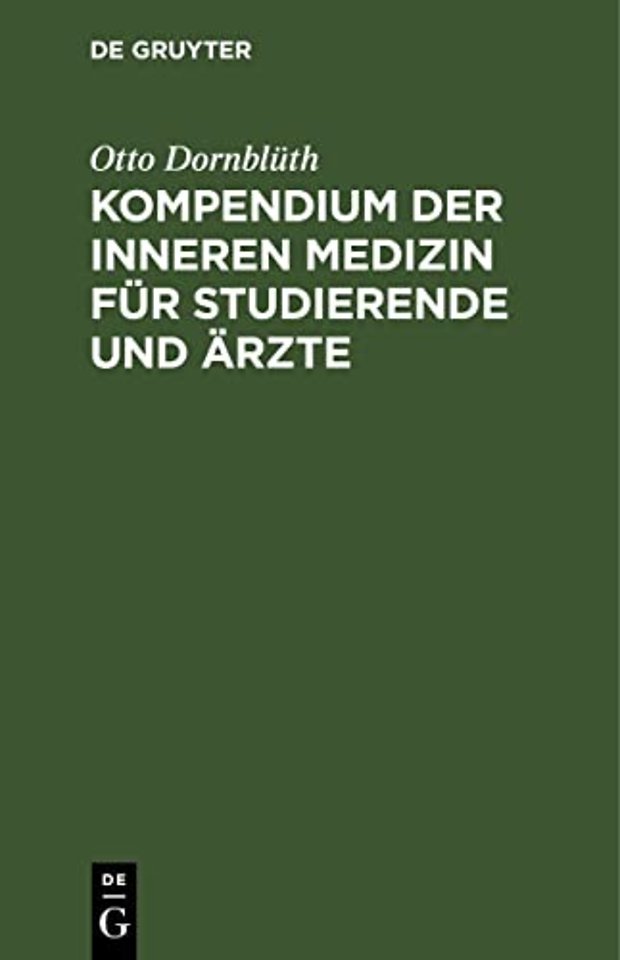 Kompendium Der Inneren Medizin Fur Studierende Und Arzte
