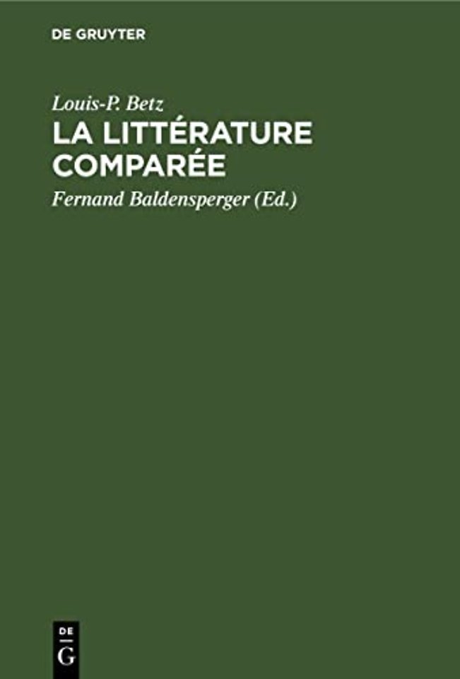 La Litterature Comparee