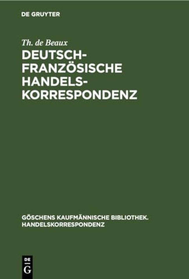 Deutsch-Franzosische Handelskorrespondenz