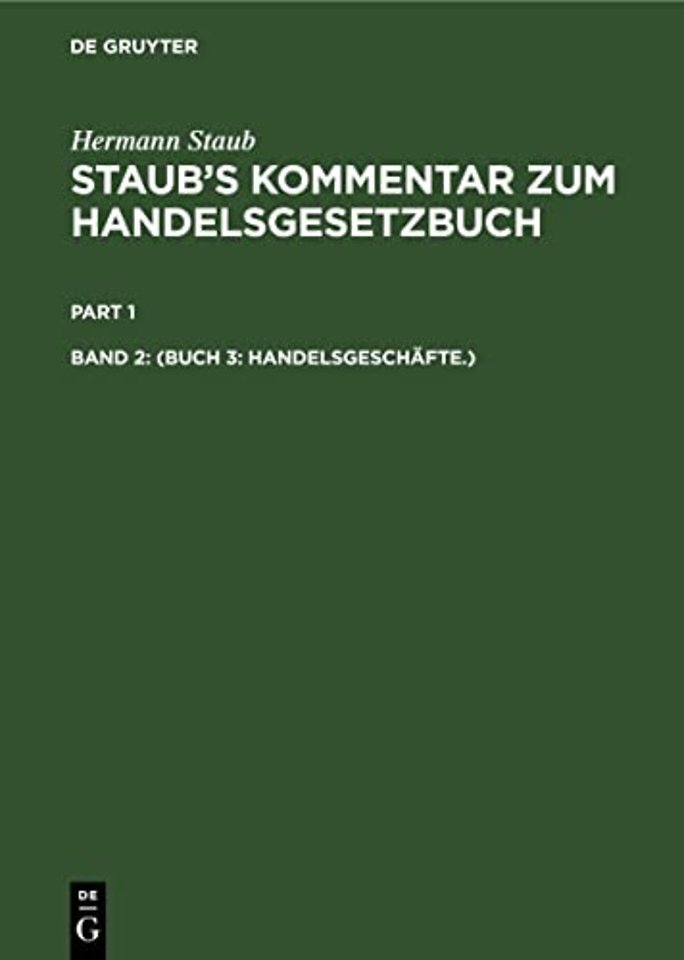 (Buch 3: Handelsgeschafte.)