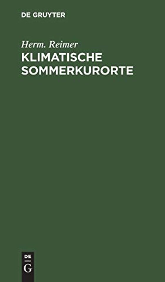 Klimatische Sommerkurorte