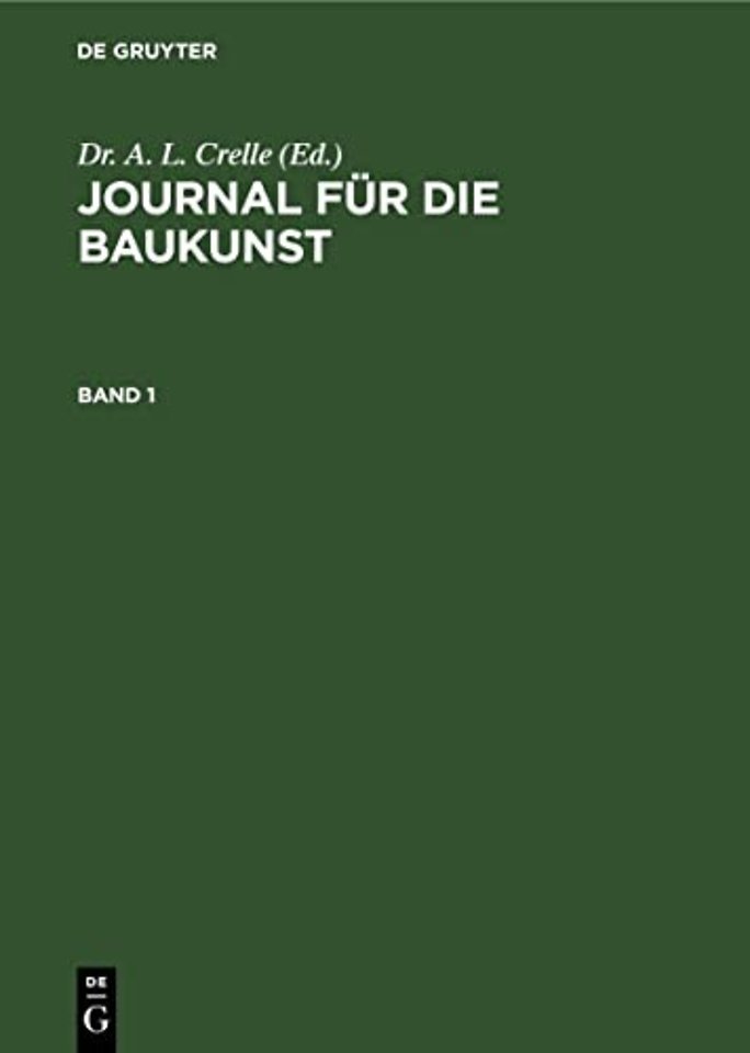 Journal für die Baukunst. Band 1